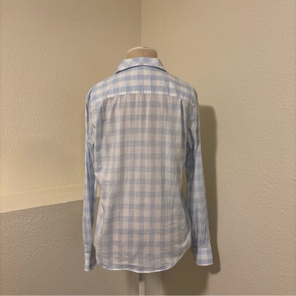 Sarah Alexandra Renee Bassetti Women’s Gingham Blue Long Sleeve Signature Shirt - Picture 2 of 9